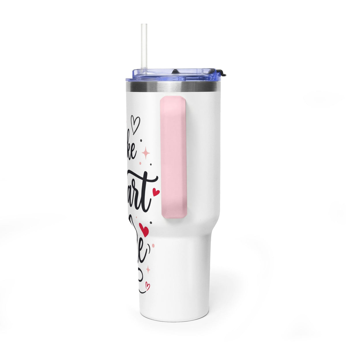 40oz Love-Themed Thermal Tumbler with Handle