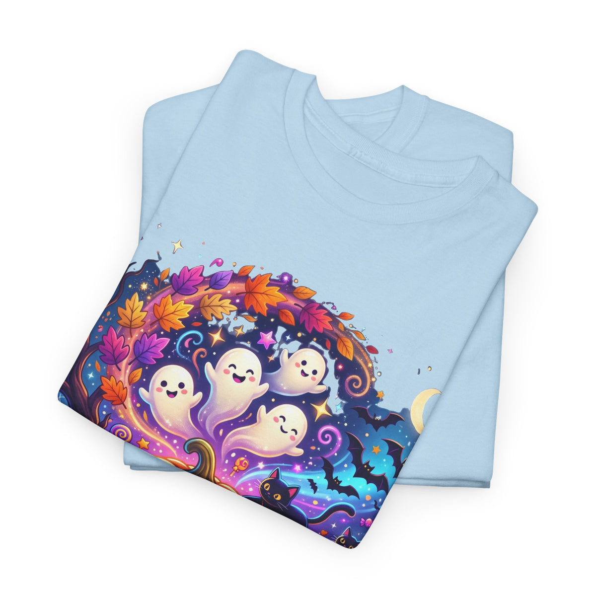 Halloween Pumpkin & Ghosts T-Shirt — Cute Spooky Jack-O'-Lantern Tee