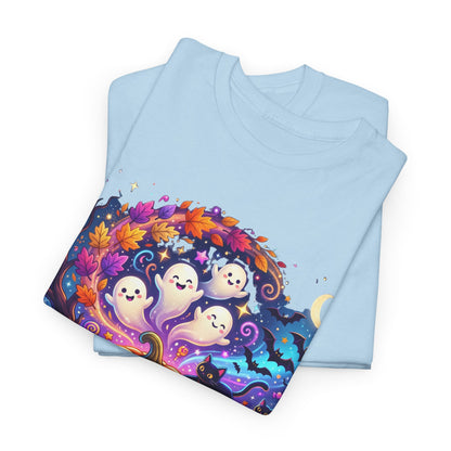 Halloween Pumpkin & Ghosts T-Shirt — Cute Spooky Jack-O'-Lantern Tee