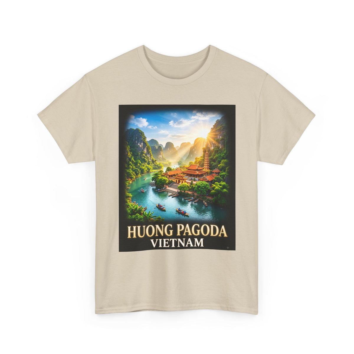 Huong Pagoda Vietnam Tee — Scenic Travel Poster T-Shirt