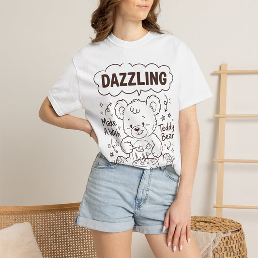 Dazzling Teddy Bear T-Shirt – Make a Wish Birthday Graphic Tee