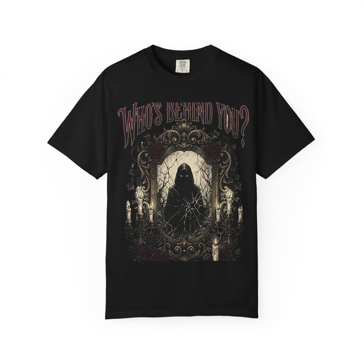 Who's Behind You? Gothic Grim Reaper T-Shirt
