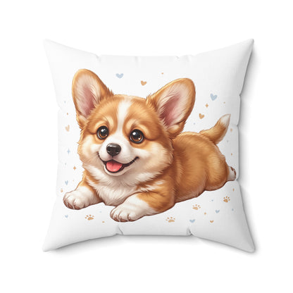 Cute Corgi Pillow – Adorable Cartoon Dog Decorative Throw Cushion