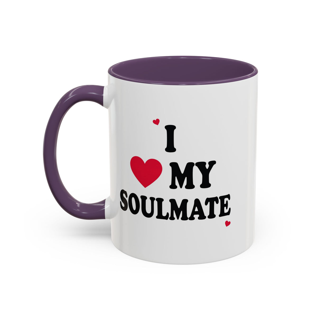 I Love My Soulmate Accent Coffee Mug