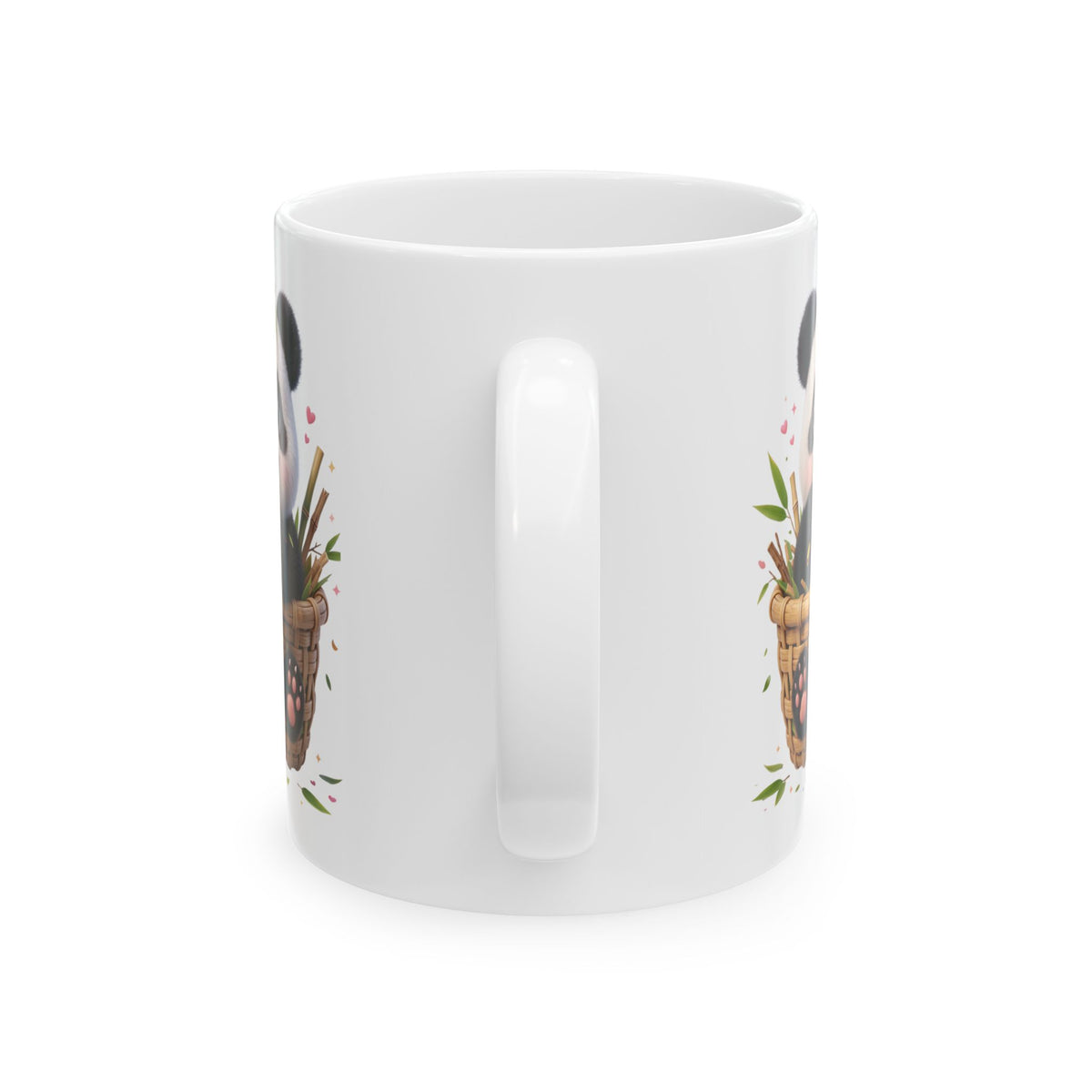 Whimsical Floral Animal Ceramic Mug