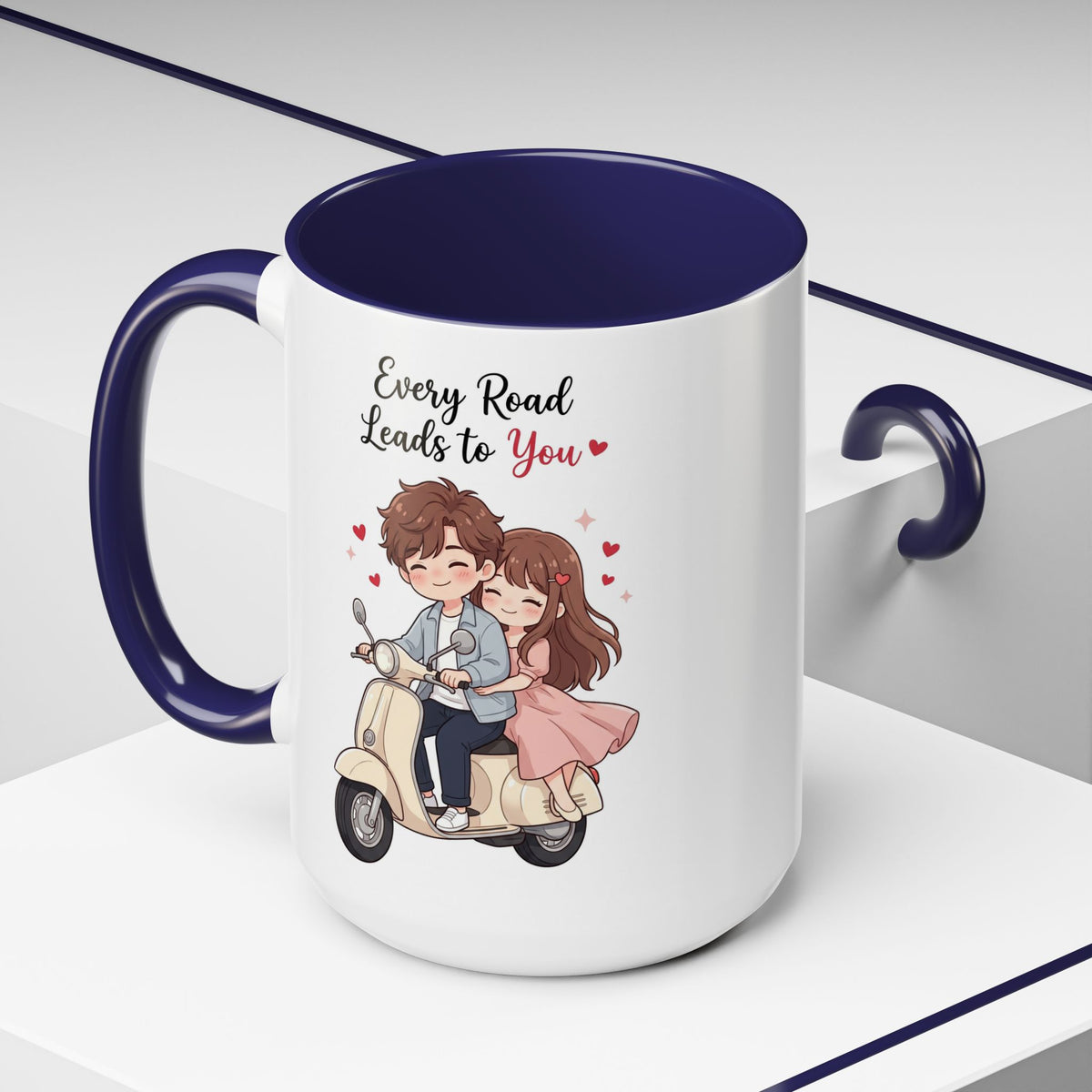 Every Road Leads to You Romantic Couple Coffee Mug