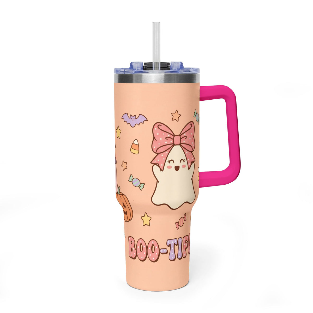 40oz Halloween Ghosts & Pumpkins Thermal Tumbler