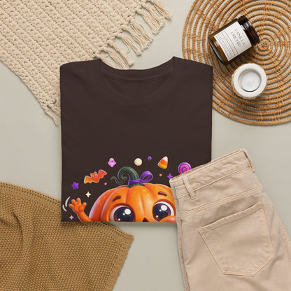 Halloween Pumpkin T‑Shirt — Happy Jack-O'-Lantern Candy Graphic Tee