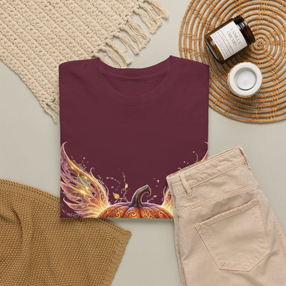 Halloween Pumpkin Tee — Winged Jack-O'-Lantern Graphic Shirt
