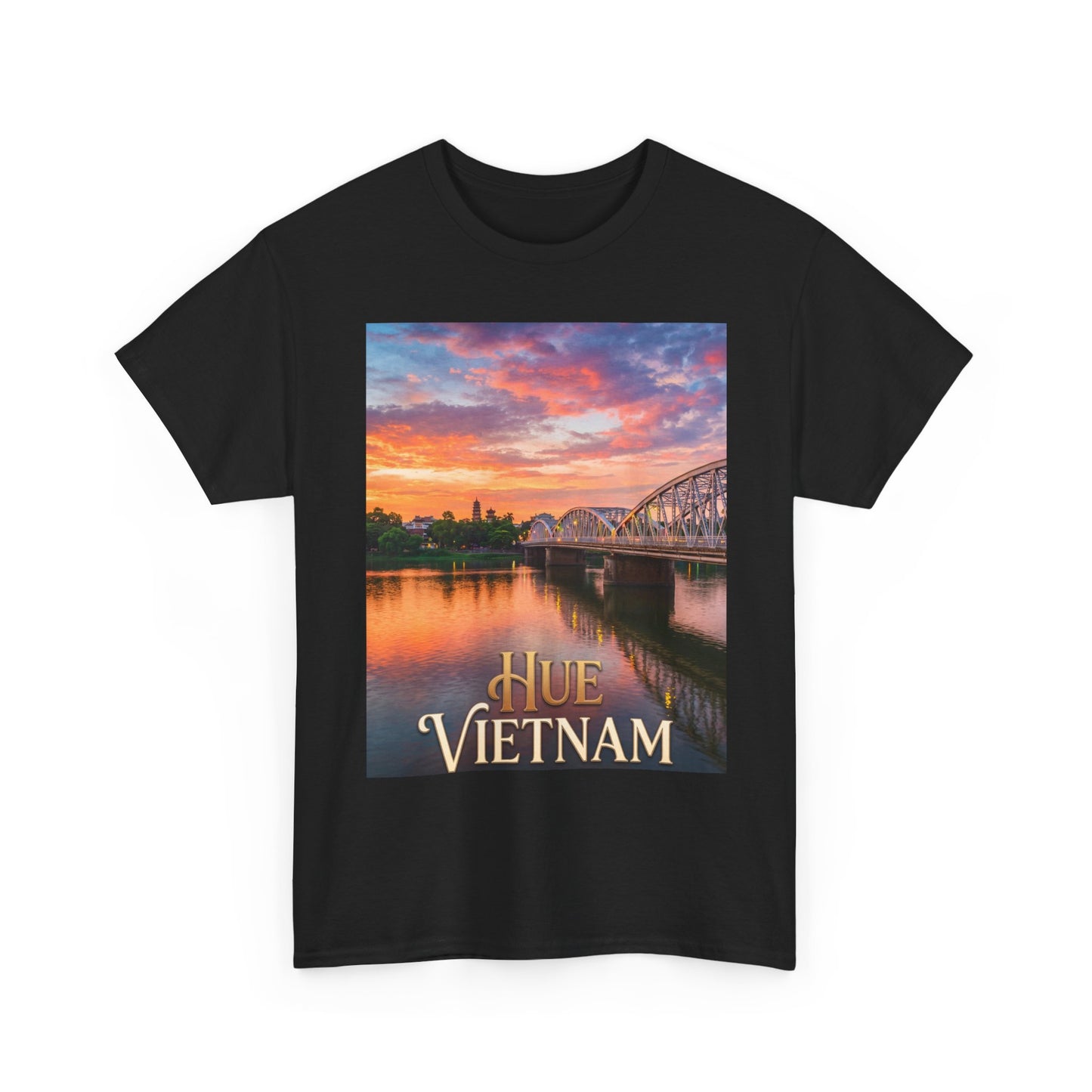 Hue Vietnam Sunset T-Shirt - Scenic Travel Souvenir Tee
