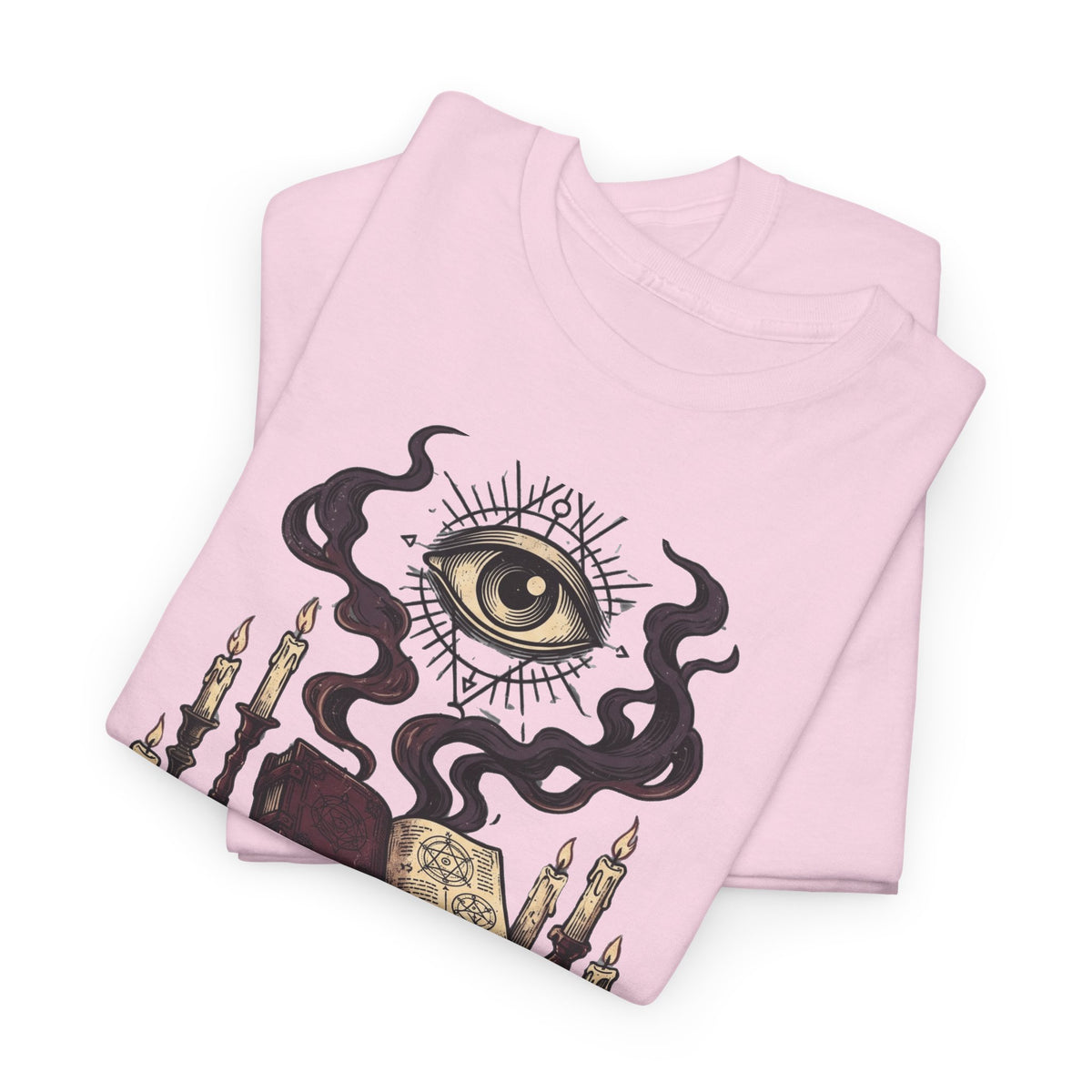 Occult Graphic Tee — "Enter the Unknown" Mystic Eye & Spellbook T-Shirt