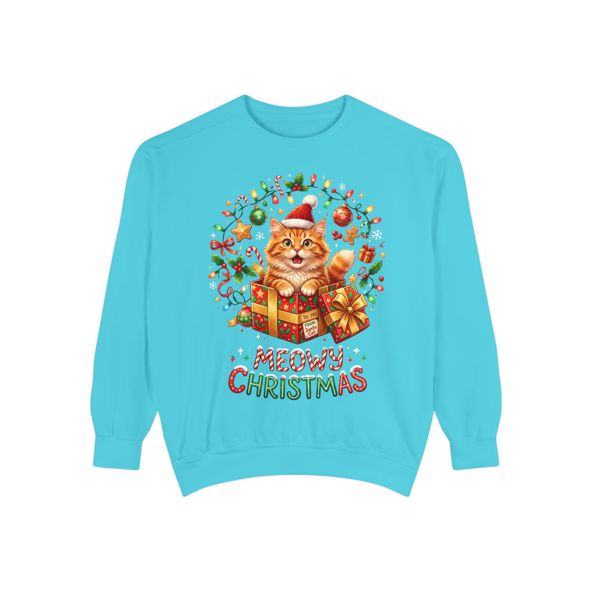 Meowy Christmas Cat Sweatshirt