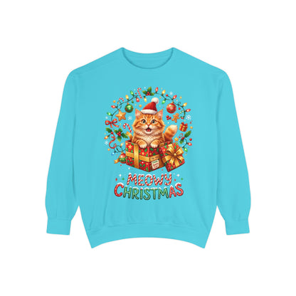Meowy Christmas Cat Sweatshirt