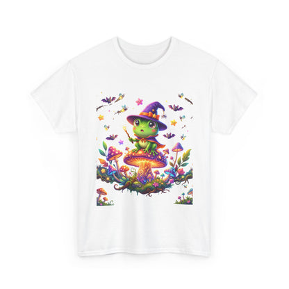 Cute Witch Frog T‑Shirt — Magical Mushroom Halloween Tee