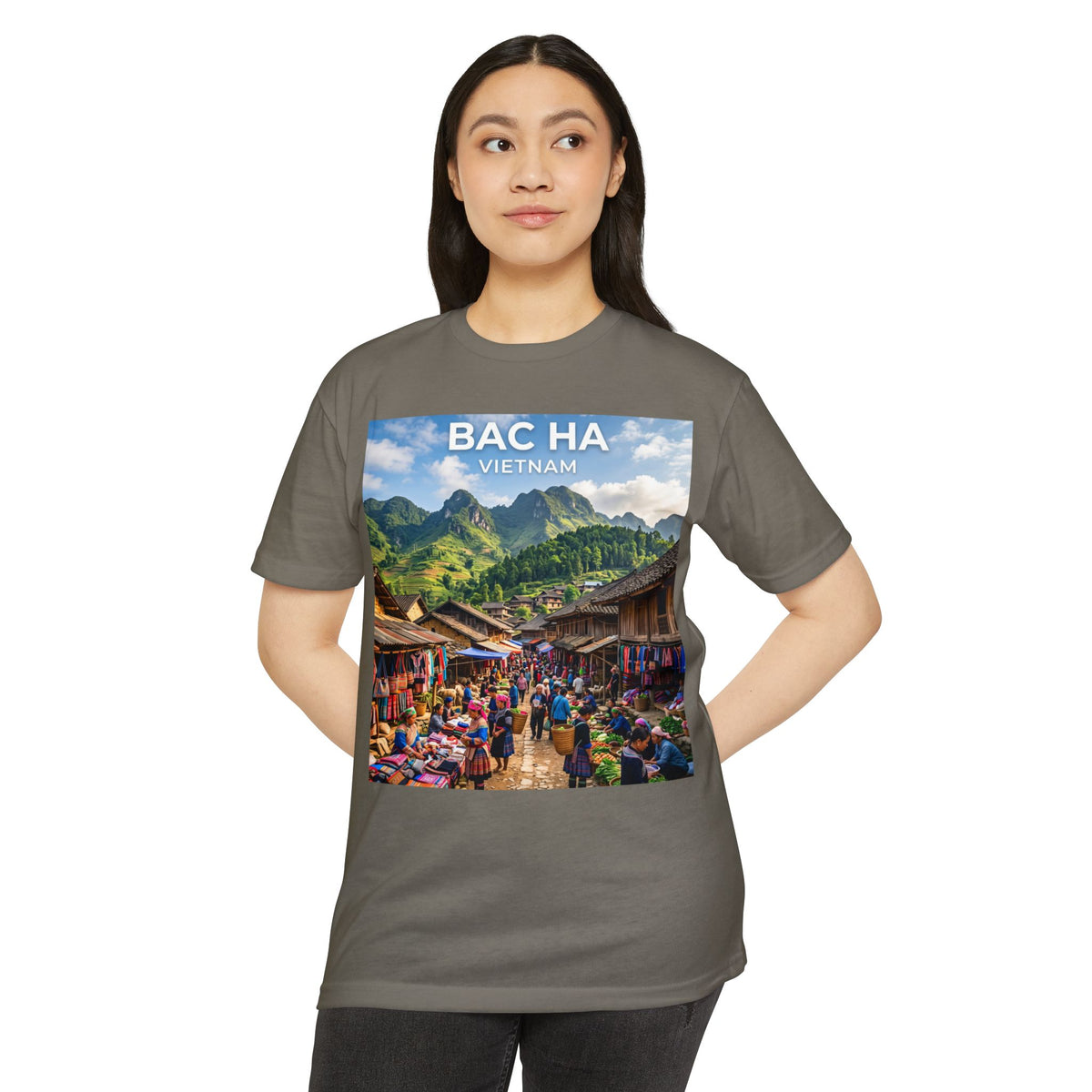Bac Ha Vietnam Market Photo T-Shirt — Vietnamese Travel Souvenir Tee