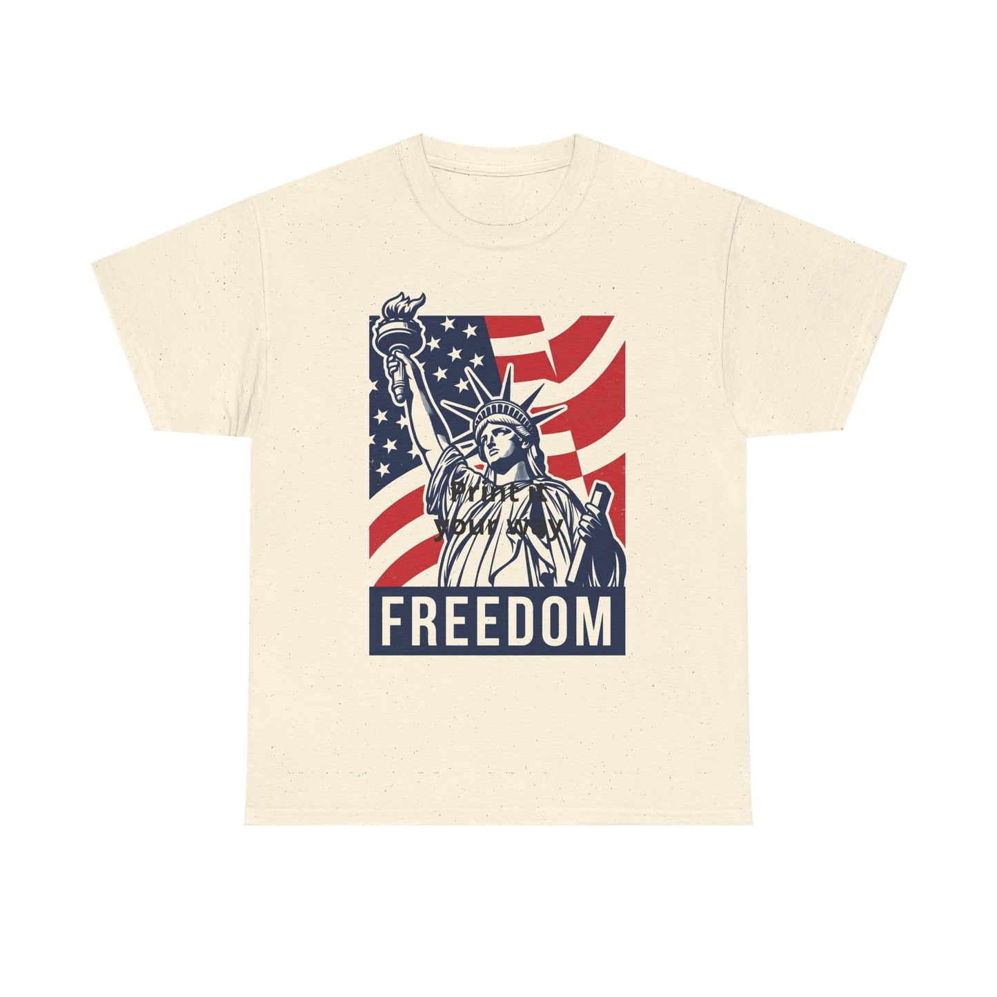 Freedom Statue T-Shirt — Patriotic USA Flag Tee (Statue of Liberty Design)