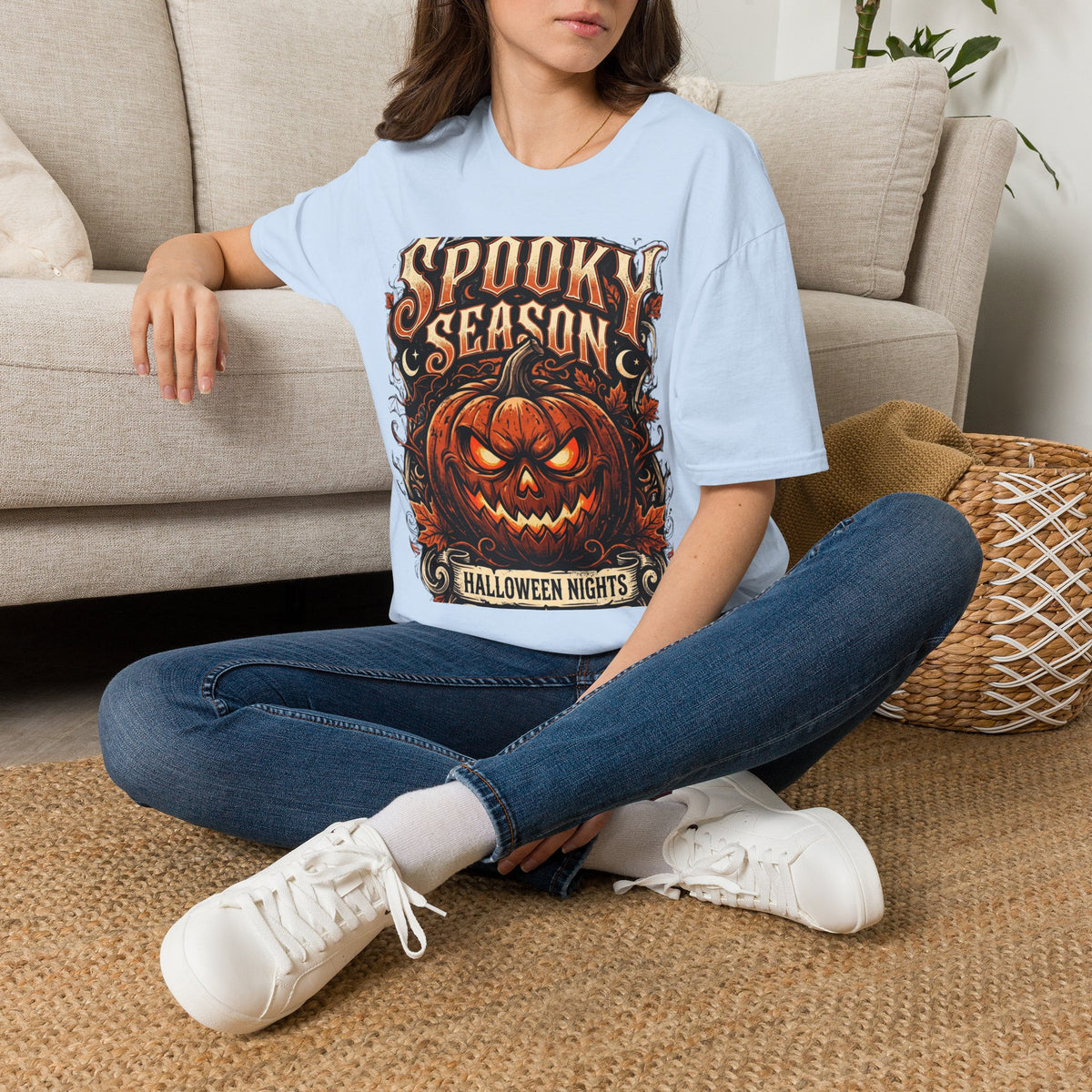 Spooky Season T-Shirt — Vintage Jack-O'-Lantern Halloween Tee