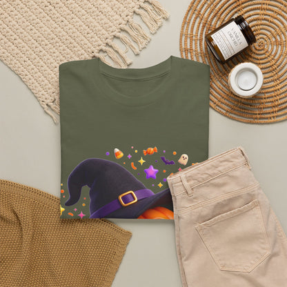 Pumpkin Witch T-Shirt — Cute Halloween Jack-o'-Lantern with Witch Hat