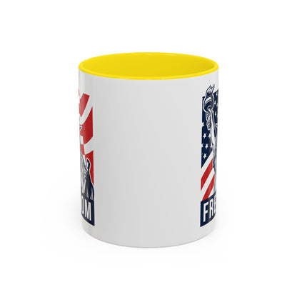 Freedom Statue Accent Coffee Mug — Patriotic Liberty 11/15oz