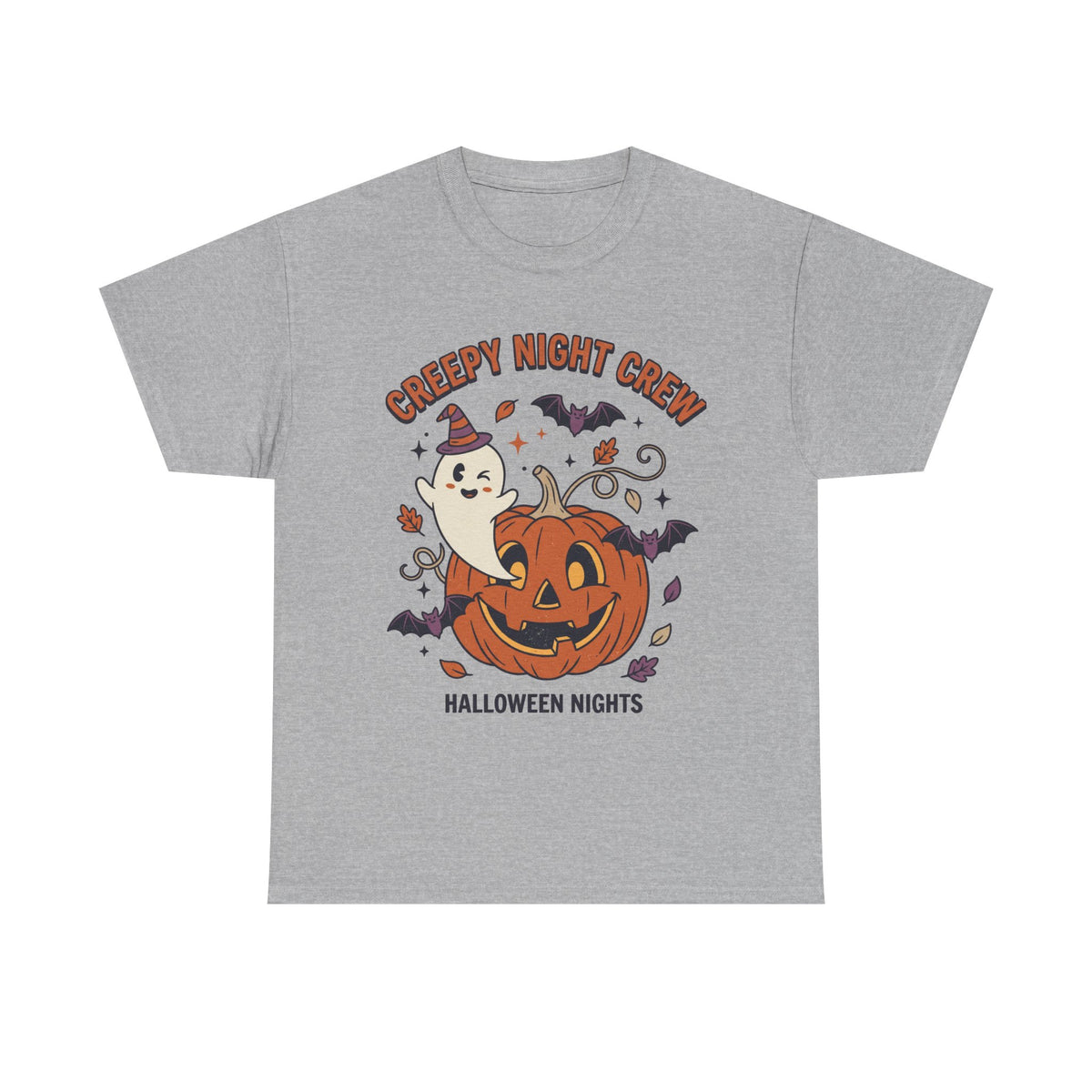 Halloween Nights T-Shirt — Creepy Night Crew Pumpkin & Ghost Tee