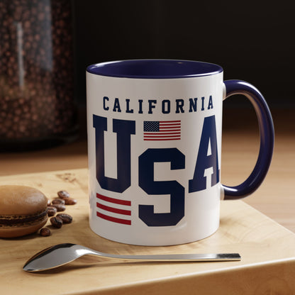 USA California Coffee Mug — Patriotic Accent 11/15oz