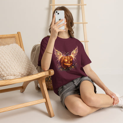 Halloween Pumpkin Tee — Winged Jack-O'-Lantern Graphic Shirt