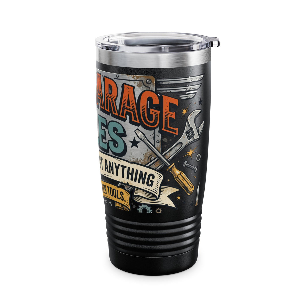 20oz Tumbler – Dad’s Garage Rules Coffee Travel Cup
