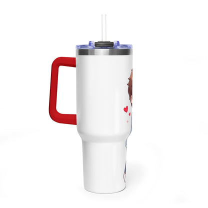 Cute Anime Boy Love Hearts 40oz Travel Tumbler