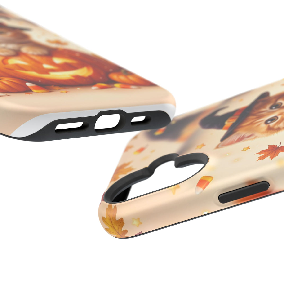 Halloween Kitten Pumpkin Phone Case — Magnetic Impact-Resistant