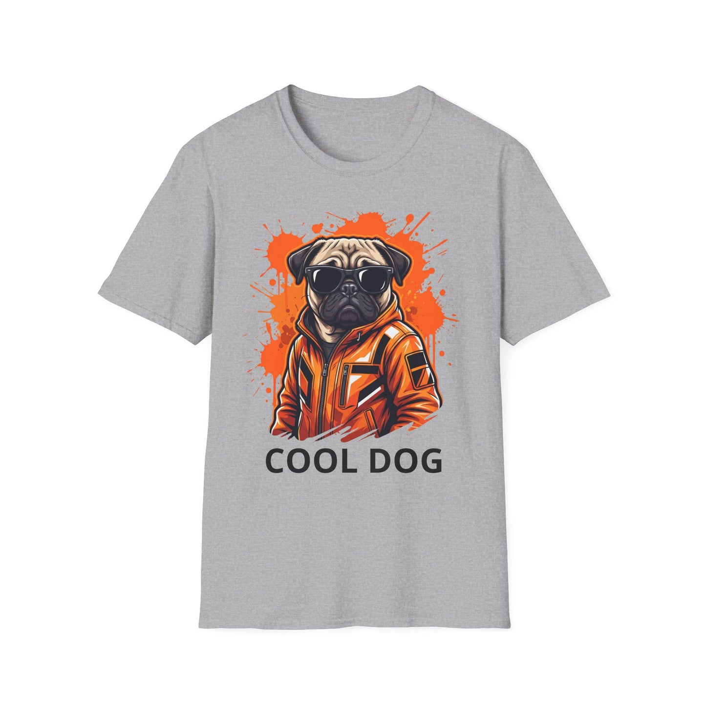 Cool Dog T-Shirt — Pug with Sunglasses Graphic Tee
