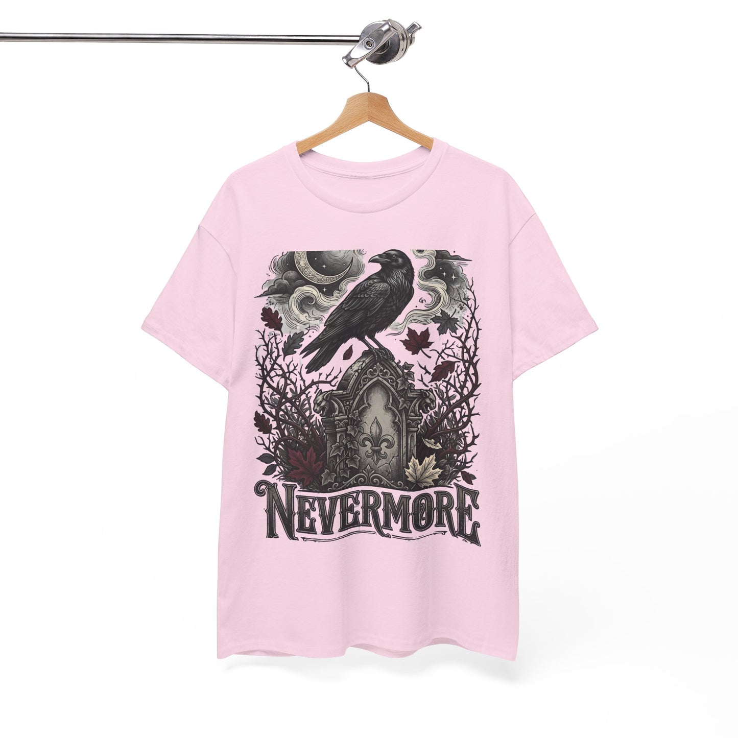 Nevermore Raven T-Shirt — Gothic Edgar Allan Poe Tribute Tee