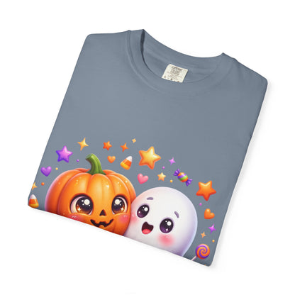 Halloween Pumpkin & Ghost T-Shirt — Cute Spooky Friends Graphic Tee