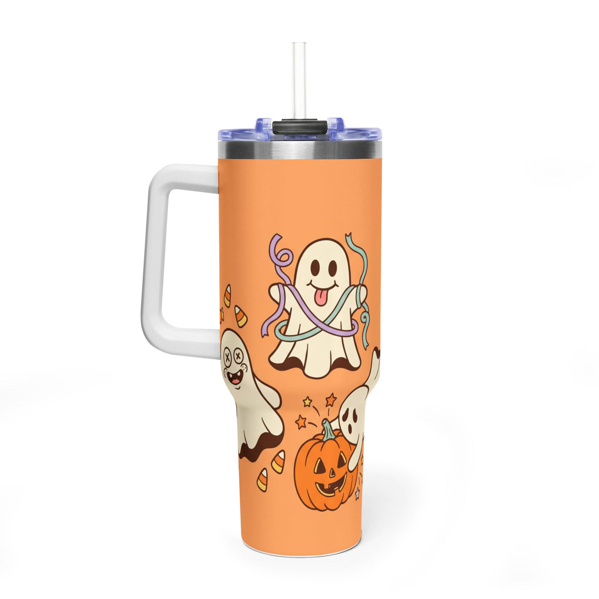 Spooky But Cute Halloween Ghosts 40oz Thermal Tumbler