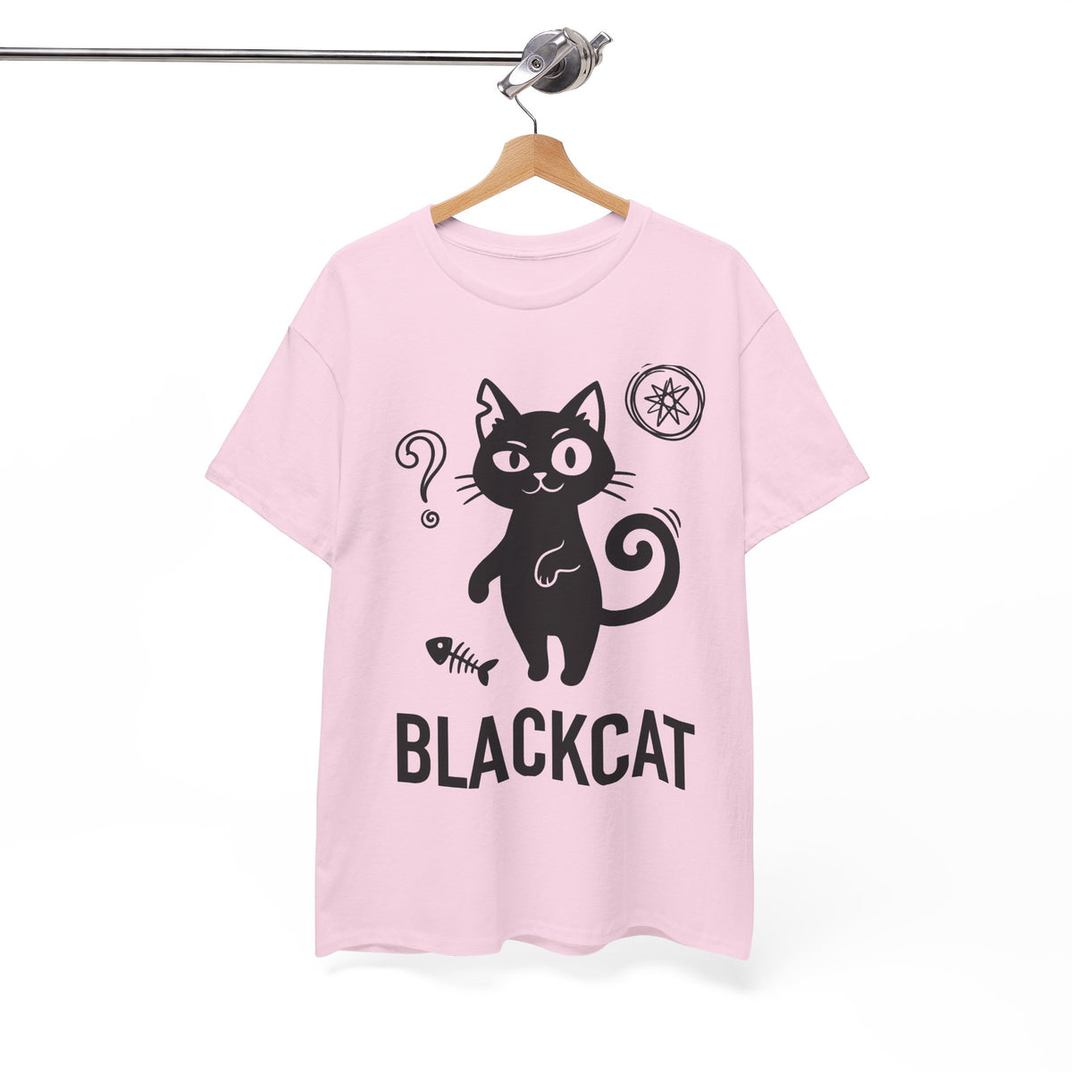 Black Cat Graphic Tee — Cute Cartoon Kitty T-Shirt