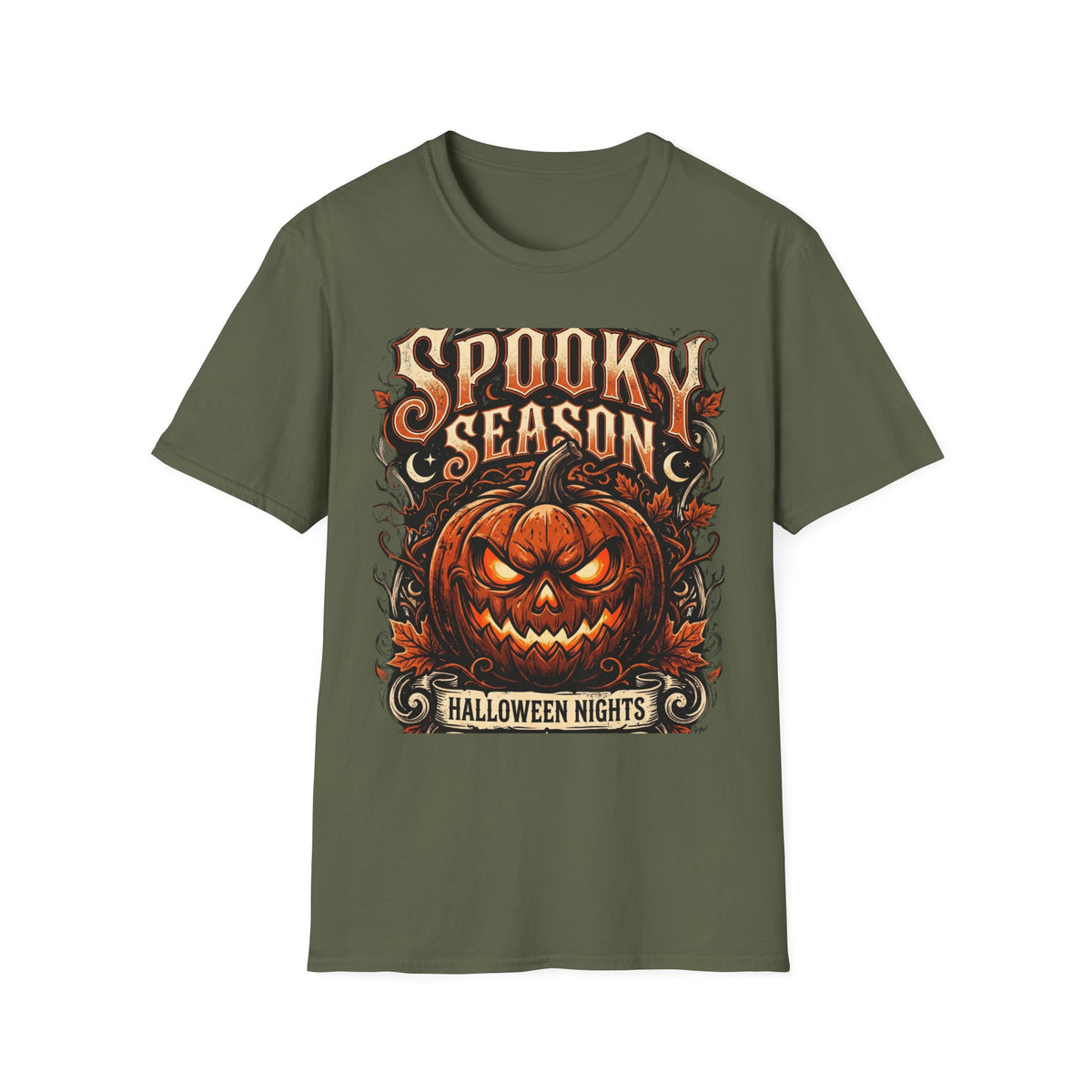 Spooky Season T-Shirt — Vintage Jack-O'-Lantern Halloween Tee