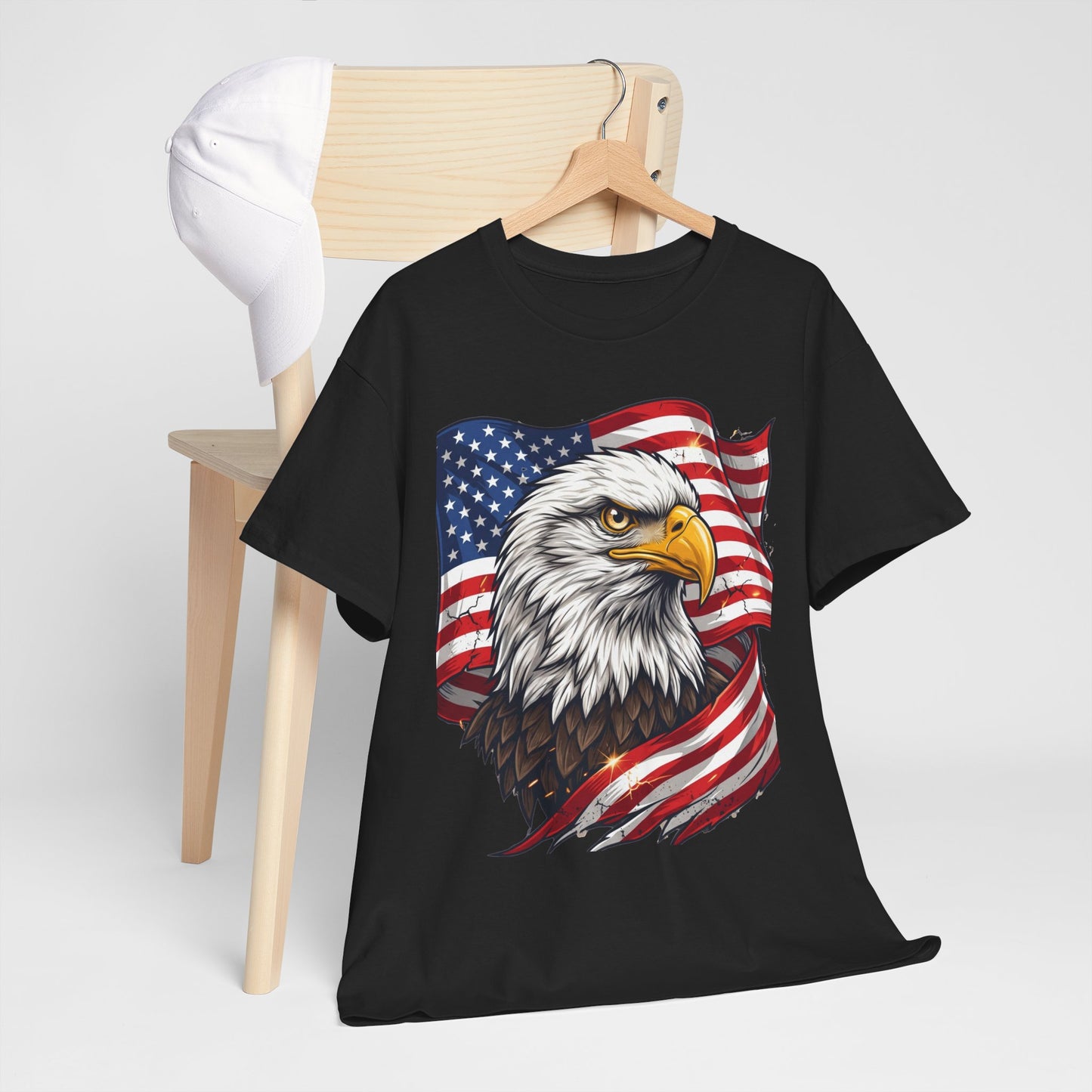 Patriotic Eagle T-Shirt – American Flag Bald Eagle Graphic Tee