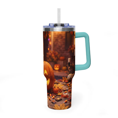 Halloween Pumpkin Jack-O’-Lantern 40oz Thermal Tumbler