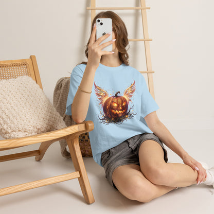 Halloween Pumpkin Tee — Winged Jack-O'-Lantern Graphic Shirt