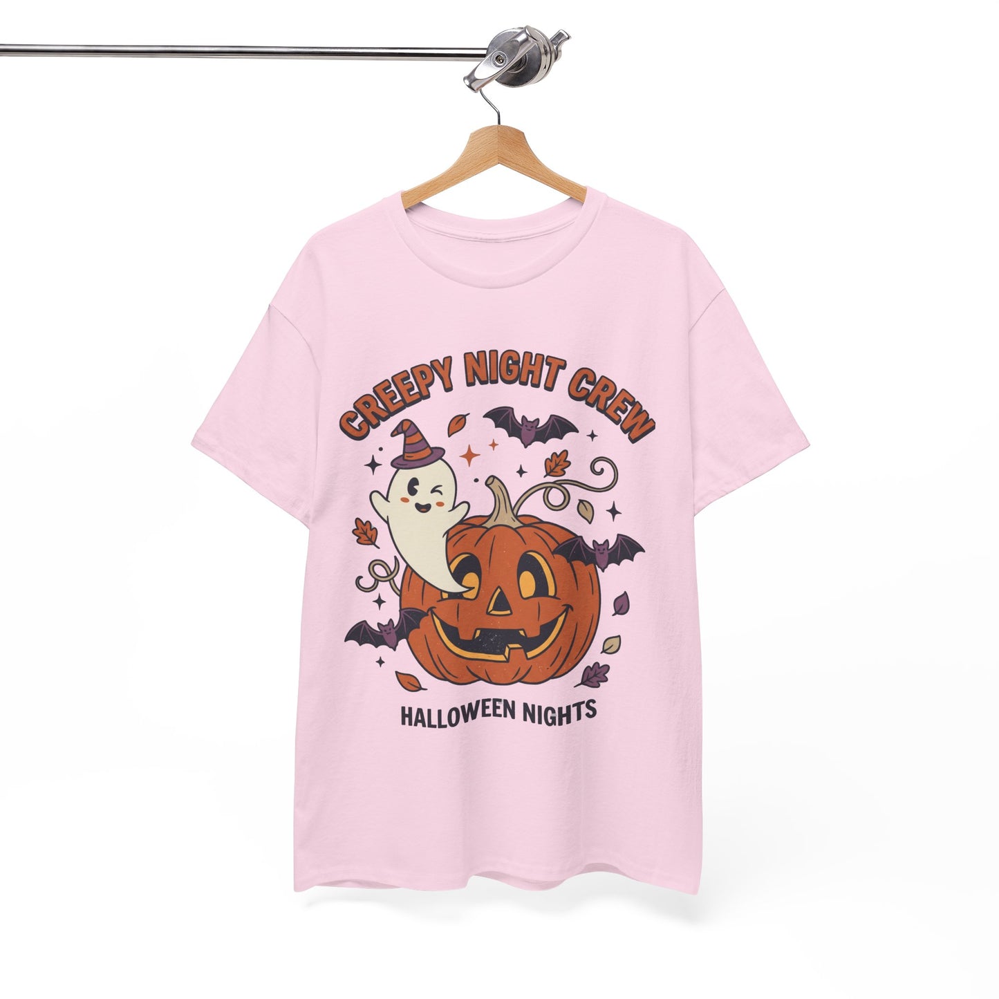 Halloween Nights T-Shirt — Creepy Night Crew Pumpkin & Ghost Tee