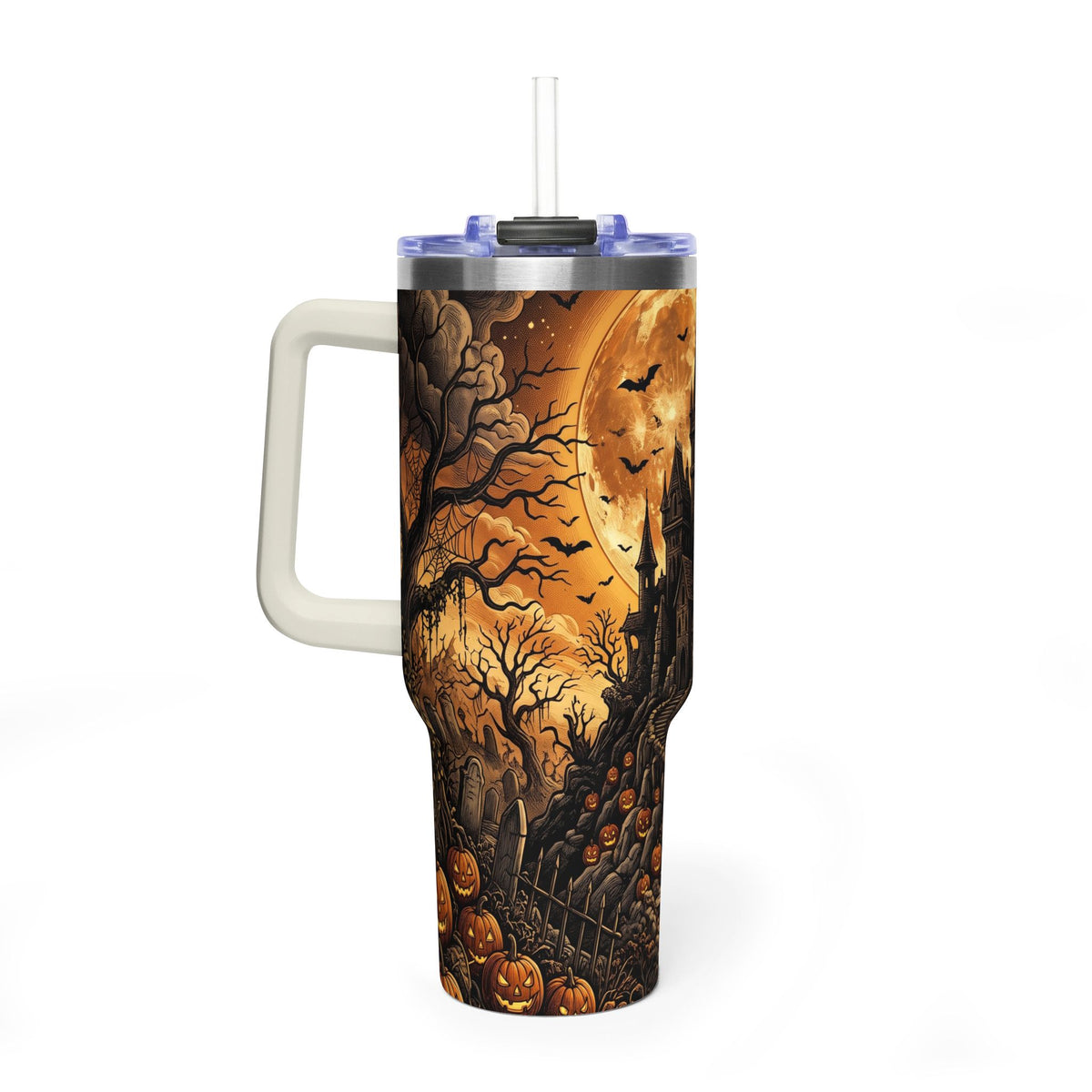 40oz Gothic Haunted Castle Halloween Tumbler