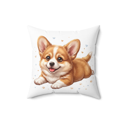 Cute Corgi Pillow – Adorable Cartoon Dog Decorative Throw Cushion