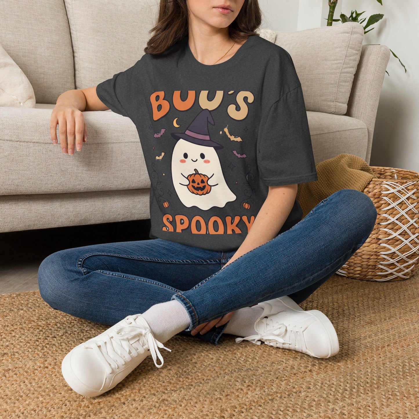 Halloween Ghost T-Shirt — "Boo's Spooky" Cute Witch Ghost Graphic