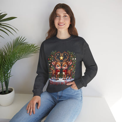 Reindeer In Love Sweatshirt – Cute Christmas Couple Deer Holiday Crewneck