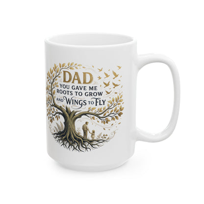 Grow Softly Floral Inspirational Ceramic Mug