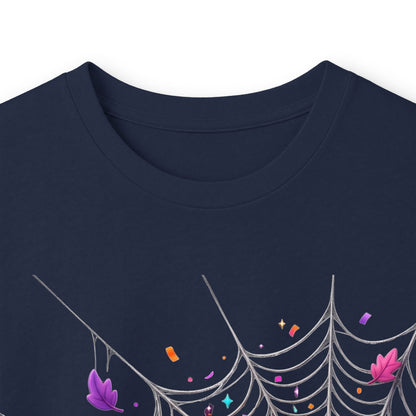 Halloween Pumpkin Spiderweb Long Sleeve Tee