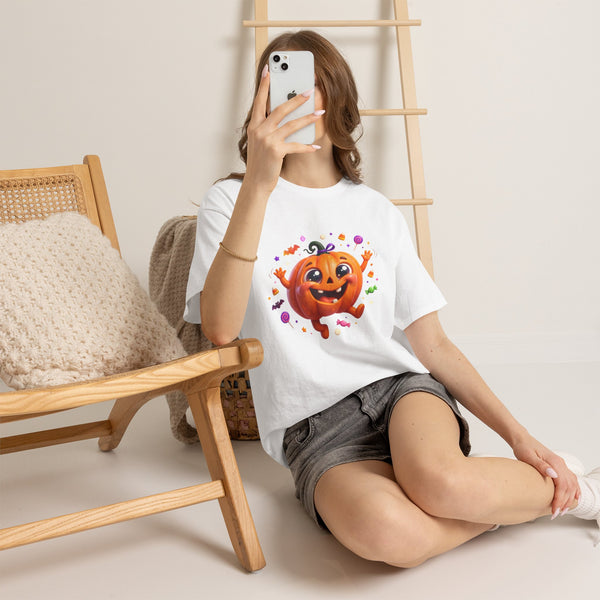 Halloween Pumpkin T‑Shirt — Happy Jack-O'-Lantern Candy Graphic Tee