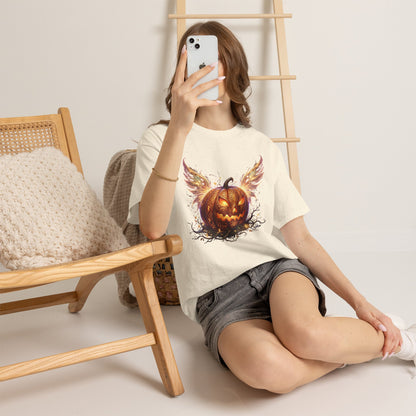 Halloween Pumpkin Tee — Winged Jack-O'-Lantern Graphic Shirt