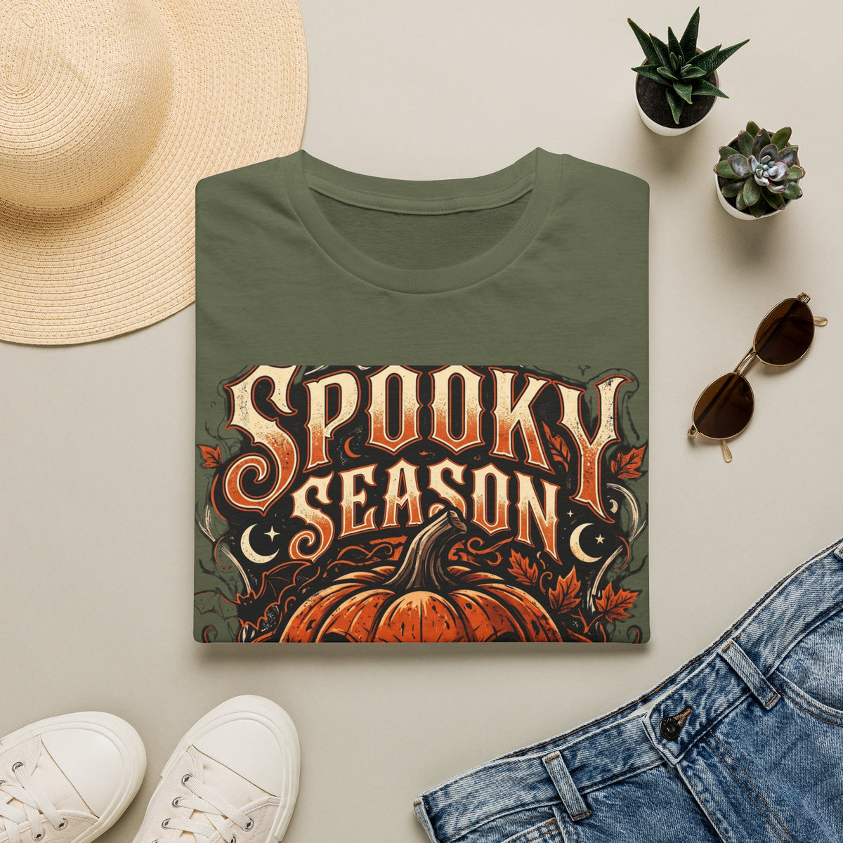 Spooky Season T-Shirt — Vintage Jack-O'-Lantern Halloween Tee