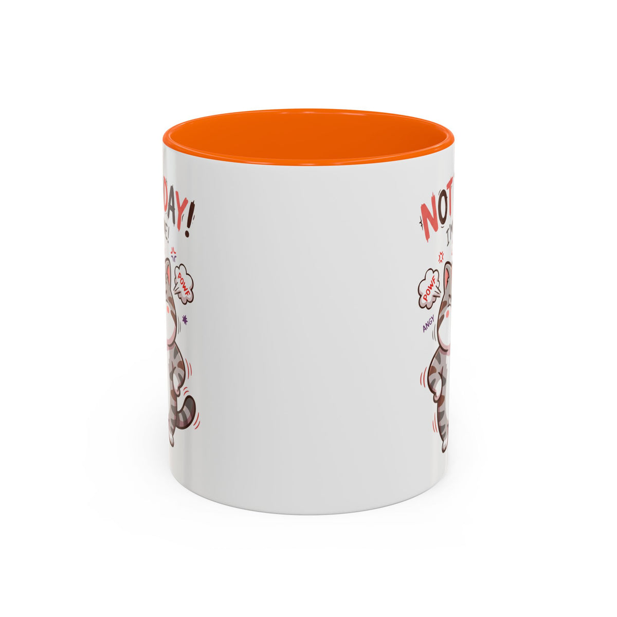 Funny Cat Mug - "Not Today! I'm Done" Accent Coffee Mug (11/15oz)