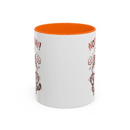 Funny Cat Mug - "Not Today! I'm Done" Accent Coffee Mug (11/15oz)